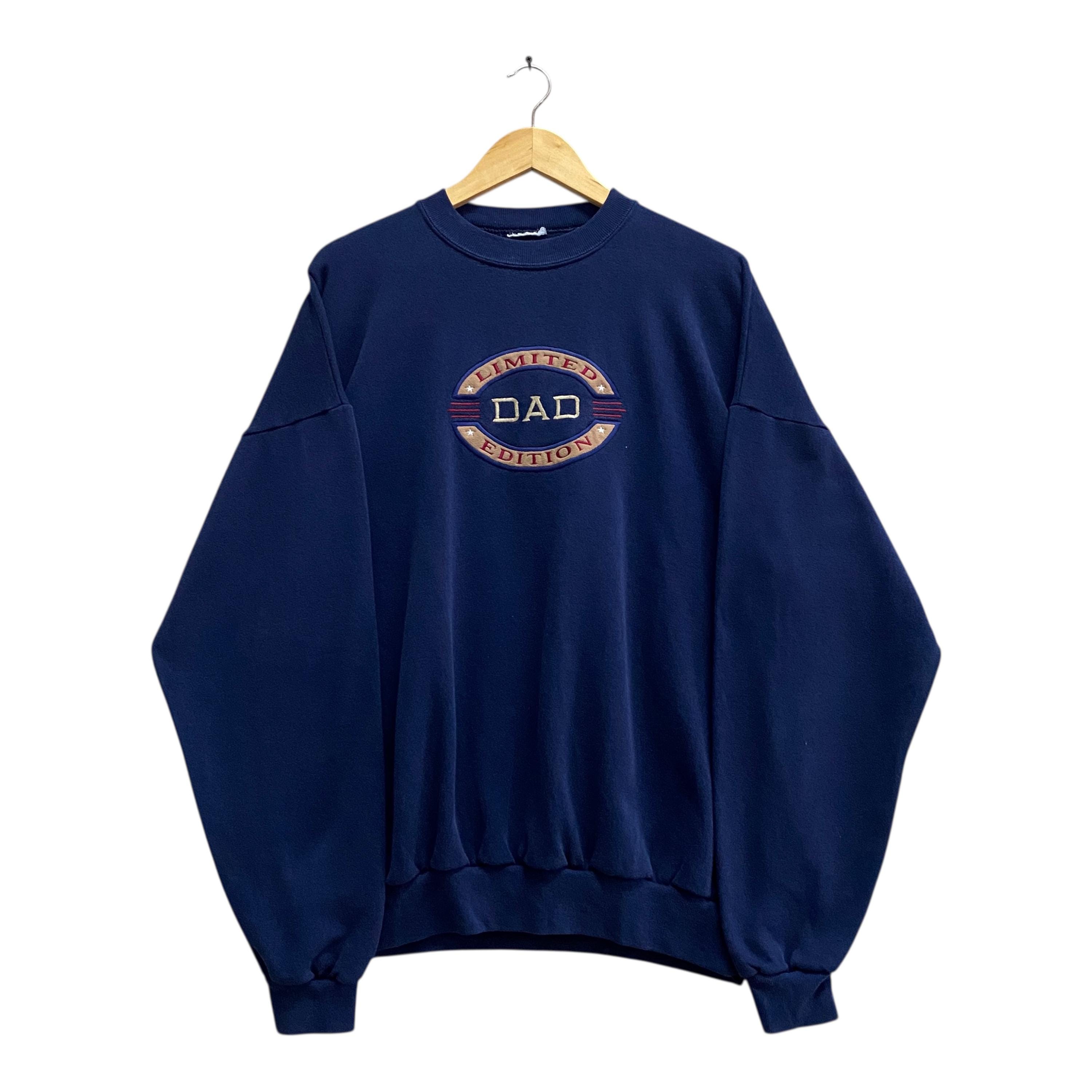 wide dad Dad TECH CREW PULLOVER NAVY 2 Vintage 90's Limited