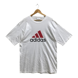 Vintage Y2K Adidas Equipment Unisex Tshirt Adidas Three Stripes Crewneck Adidas Trefoil Sweater Pullover Jumper Print Logo White LARGE