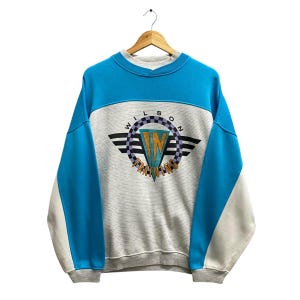 Vintage 90s Wilson In Training Sweatshirt Wilson Crewneck Wilson Sweater Pullover Jumper Colour Block Print Logo Large