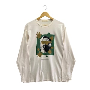 Vintage Abahouse Internasional Company Japanese Brand Tshirt  Abahouse Crewneck Abahouse Sweater Pullover Jumper Print Logo White Large