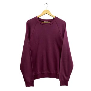 Vintage 90s Lee Sweatshirt Lee Crewneck Lee Sweater Pullover Jumper Plain Maroon Blank Size Large