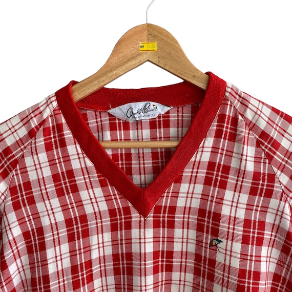 Vintage Arnold Palmer Checkered Vneck Sweatshirt … - image 2