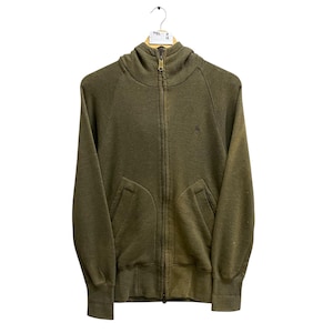 Vintage Burberry London Hoodie Zip Up Burberry London Crewneck Burberry London Sweater Pullover Jumper Embroidered Logo Faded Green Small