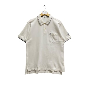 Vintage Yves Saint Lauren Polo Shirt Yves Saint Laurent Crewneck Yves Saint Lauren Sweater Pullover Embroidered Logo White Large