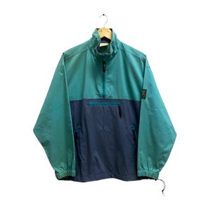 Vintage Helly Hansen Windbreaker Helly Hansen Crewneck Helly Hansen Sweater Pullover Helly Hansen Patches Logo Green Large