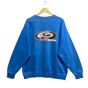 Vintage Piko Hawaiian Longboard Wear Sweatshirt Piko Crewneck Piko Surf Brand Sweater Pullover Jumper Print Logo Blue 2Large