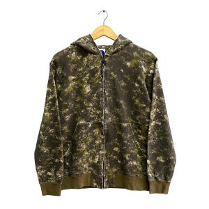 Vintage Abahouse Japanese Brand Hoodie Sweatshirt Abahouse Crewneck Abahouse Sweater Pullover Jumper Abahouse Camo Green Army Medium