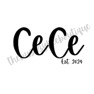 CeCe instant download png sublimation iron on htv dtf