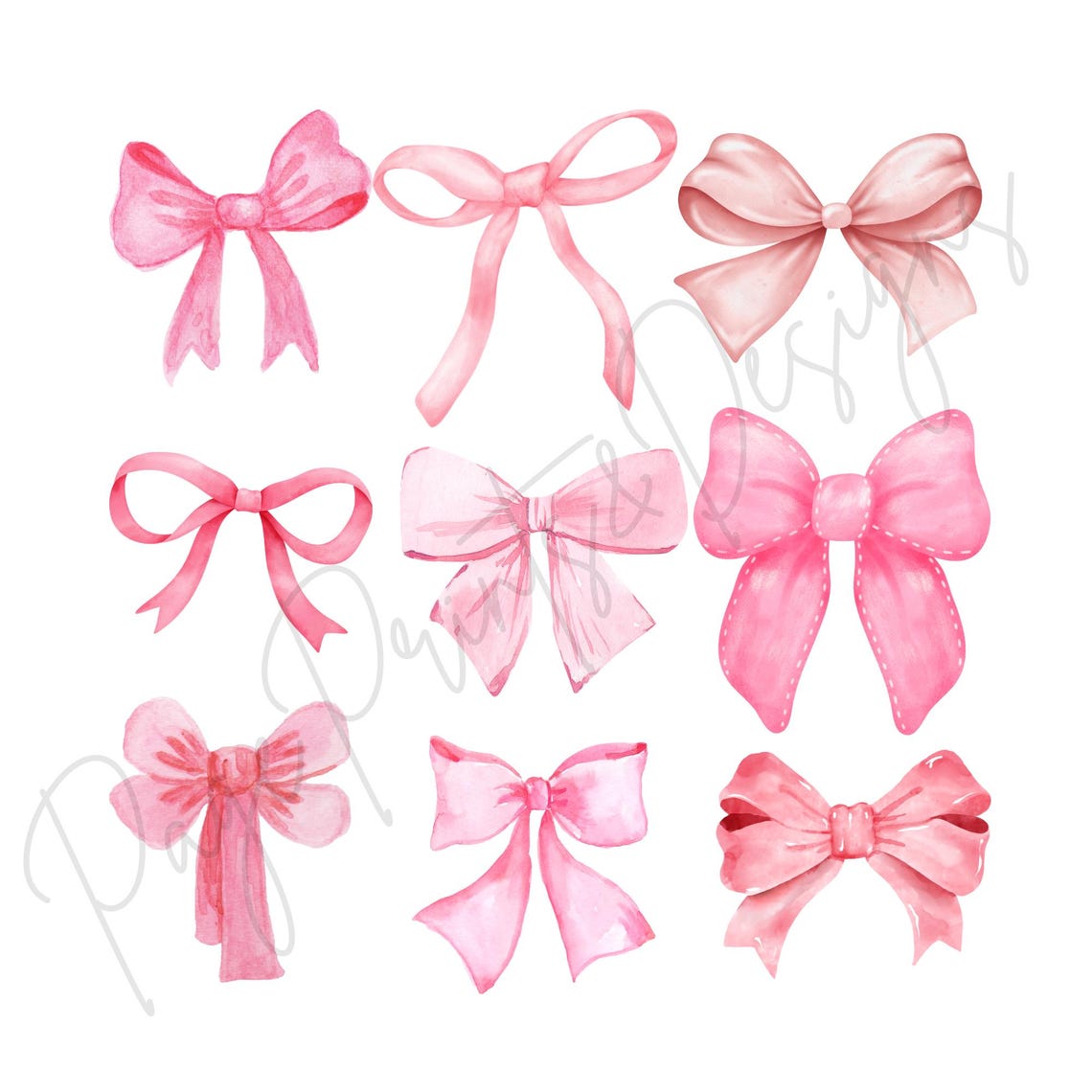 Pink Bows Png Digital File, Dtf, Iron On, Sublimation, Htv - Etsy