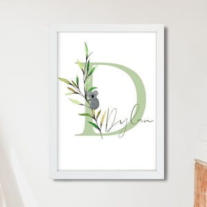 Personalised Initial Prints | Name Prints | Personalised Bedroom Print | Nursery | Home Office | New Home Gift | Birthday Gift