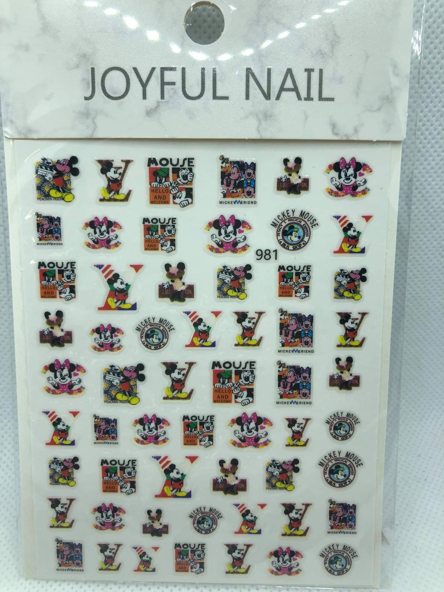 Joykott+3d+Premium+Luxury+BRAND+Large+Sheet+LV+Nail+Art+Stickers for sale  online