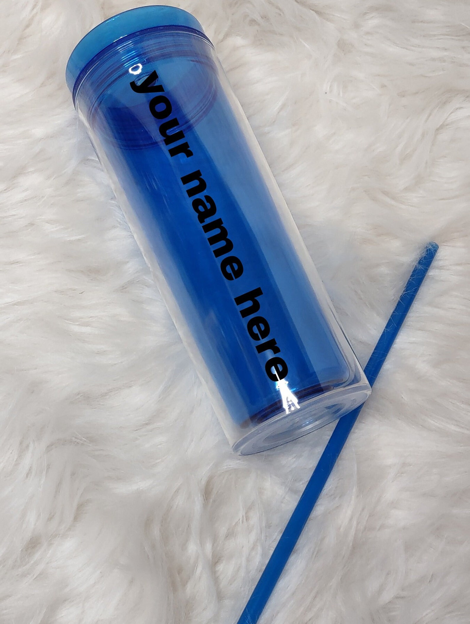 Custom acrylic 20 oz tumbler with plastic straw Etsy
