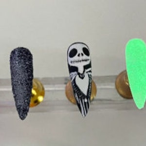 Halloween Mystery Set/Surprise/Reusable/Spooky/Press On Nails/Gel X Apres/Fake Nails/False Nails/Coffin/Square/Round/Handmade