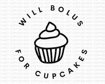 Type 1 Diabetes Cupcake SVG PNG: T1D Humor Clip Art (Digital Download)
