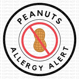Peanuts Allergy SVG PDF PNG Alert Transparent Background Instant Download Clip Art Medical Awareness Digital File