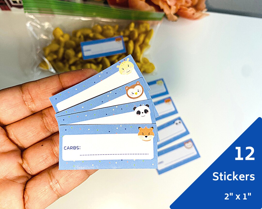Carb Count 12 Stickers Labels T1D Type 1 Diabetes Carb Meal Stickers Type 1 Kids School Etsy