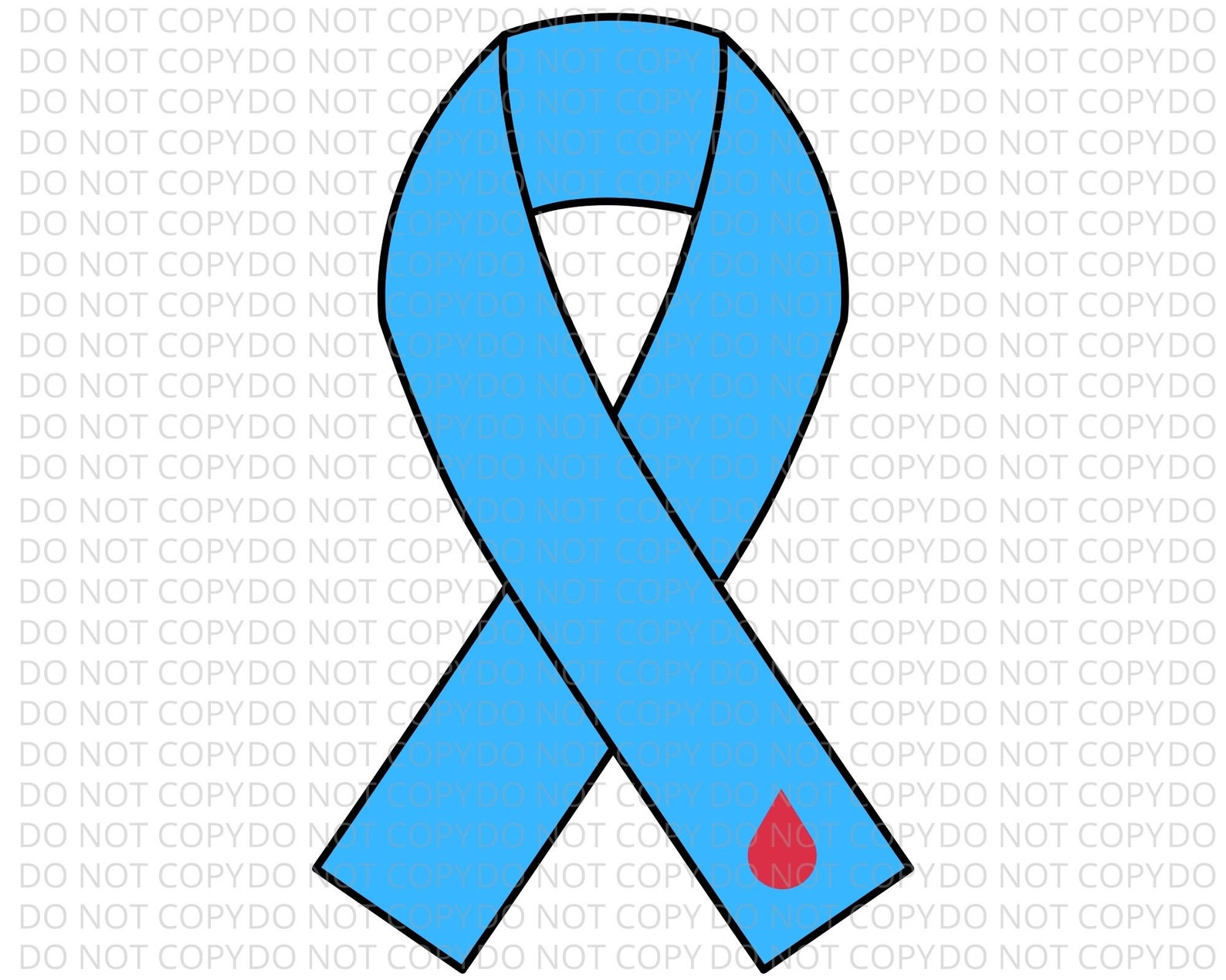 Blue Ribbon SVG PNG Type 1 Diabetes Awareness Instant Digital Etsy