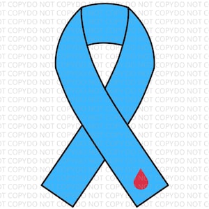 Type 1 Diabetes Awareness Blue Ribbon: SVG, PNG, Clip Art (Digital Download)