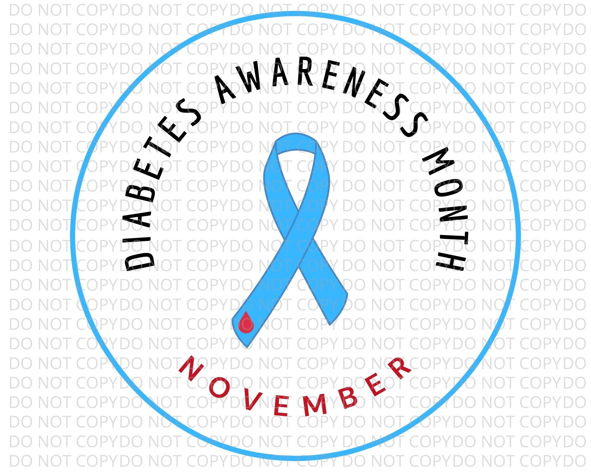 Diabetes Awareness Month November Blue Ribbon SVG, PNG Transparent  Background, Instant Download, Clip Art, T1D Digital File