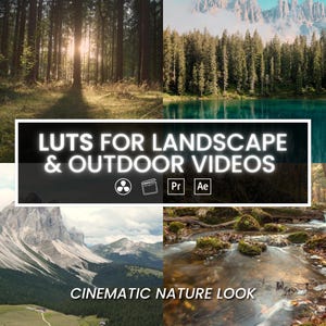 Nature LUTs for Landscape Videos – 15 Cinematic Color Presets for Adobe, DaVinci, Final Cut