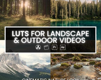 Nature LUTs for Landscape Videos – 15 Cinematic Color Presets for Adobe, DaVinci, Final Cut