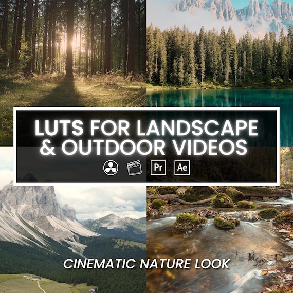 Nature LUTs for Landscape Videos – 15 Cinematic Color Presets for Adobe, DaVinci, Final Cut