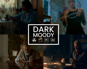 Dark Moody LUTs for Cinematic Video - 15 Film Noir Color Presets for Premiere, DaVinci, Final Cut