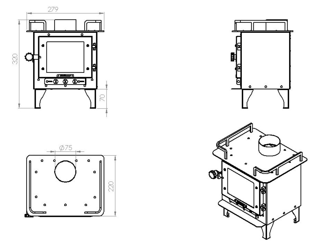 Small Wood Stove Portable Stove Heating Tent Tiny Wood Etsy