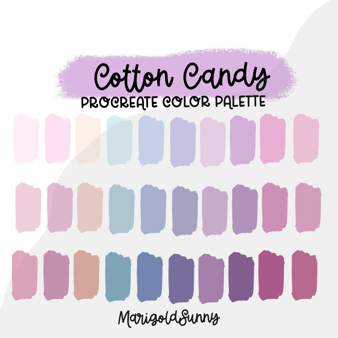 Cotton Candy Procreate Color Palette, Color Swatches, iPad Procreate