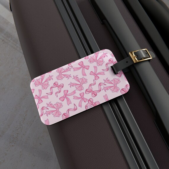 2 Pezzi] Etichette per Bagagli, Fintie Viaggio bagagli Tag in Similpelle con Copertina Posteriore per la Borsa da Viaggio, Blossom
