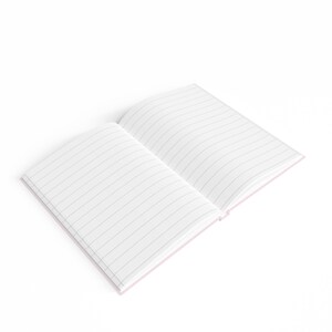 Pretty Pink Bow Journal, Lined or Blank matte hardcover notebook, school, work, art or travel, Gift for her, Coquette Cute Aesthetic--AP2468 image 5