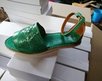 womens green sandals
