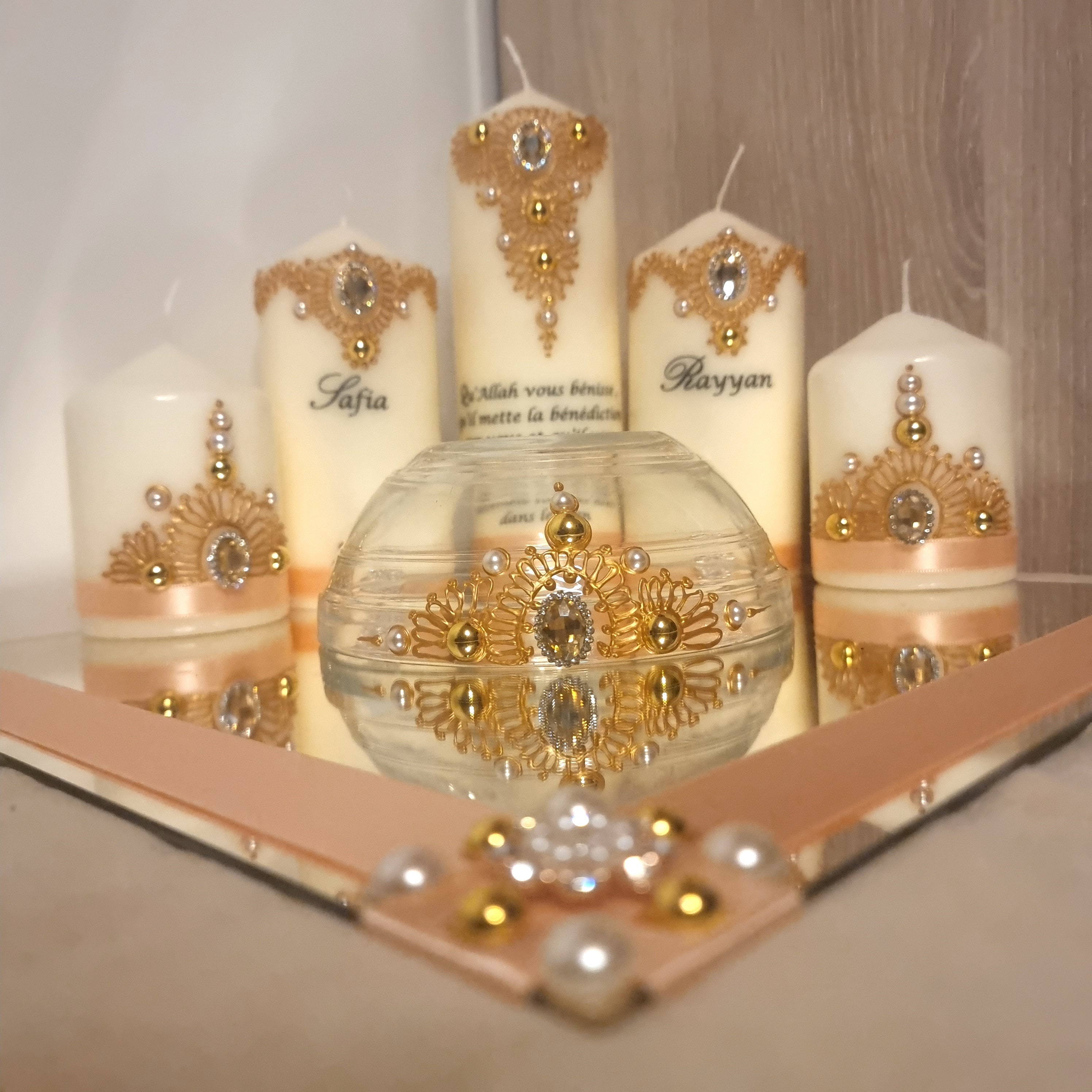 Coffret Ora Bougies Orientales, Personnalisées, Artisanales. Oriental Personalized Candles For Weedi