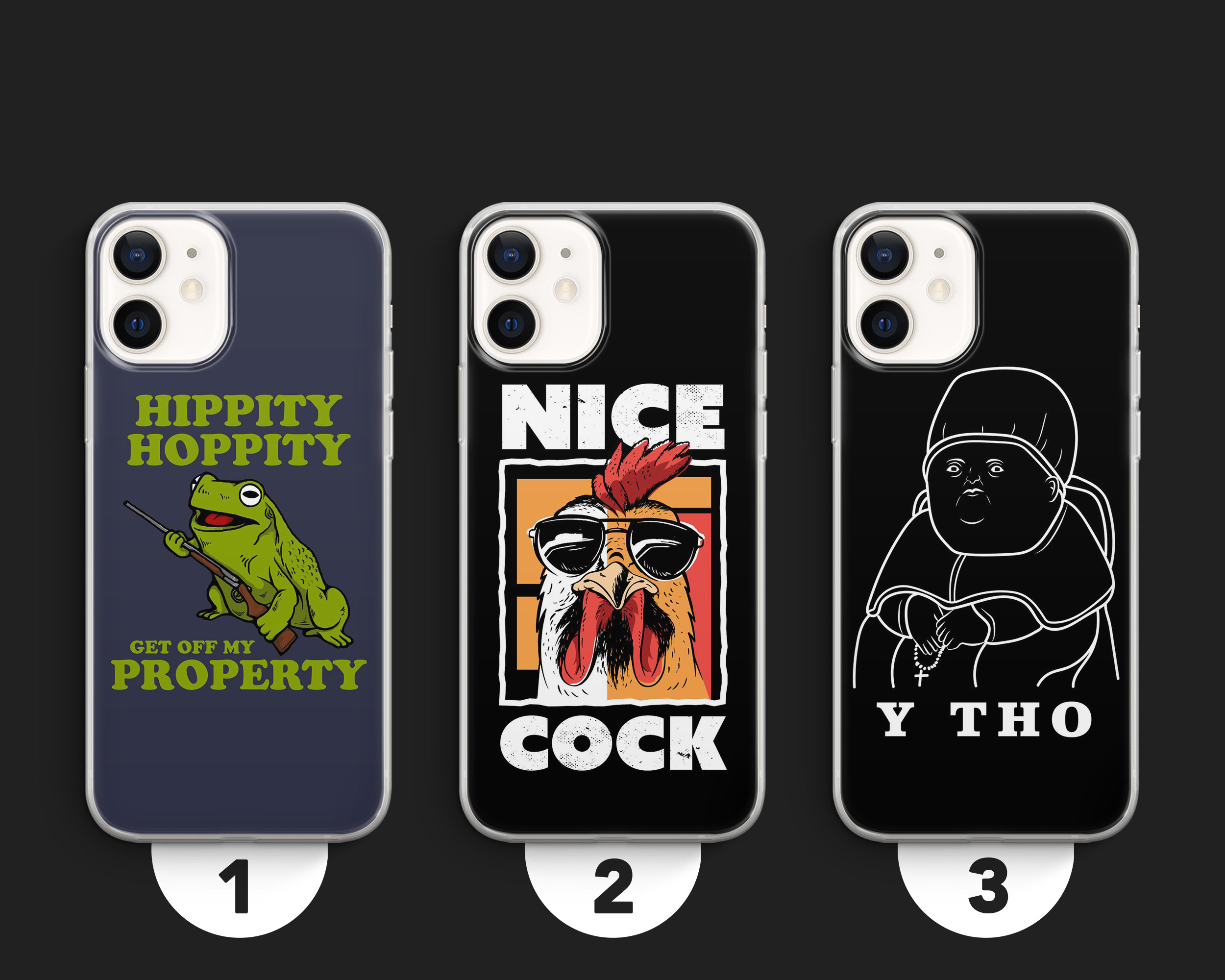 Memes, Funny, Text, Illustration, Phone Case Fit For iPhones and more, N48