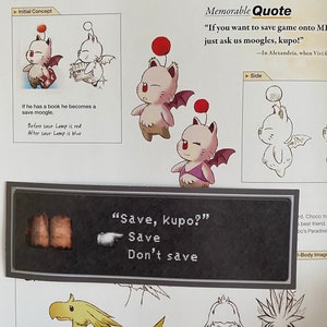 Save, Kupo? Final Fantasy IX (FF9) Bookmark (Gray) - Single Sided