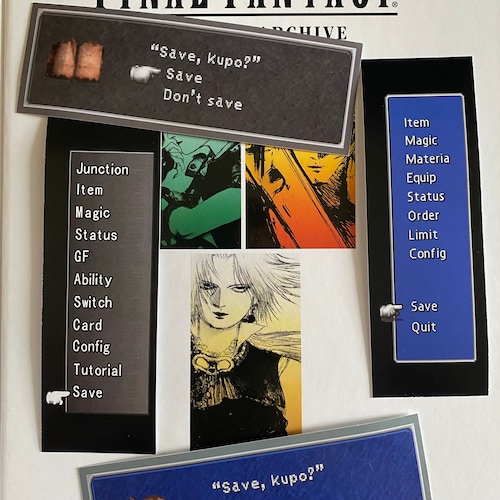 Final Fantasy VIII (FF8) Save Menu Bookmark - Single Sided - Etsy