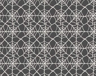Spider Web Black - Hey Pumpkin line by Riley Blake -  by the yard
