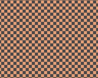 Checkered Orange/Black - Hey Pumpkin line by Riley Blake -  by the yard
