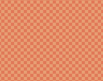Checkered Orange/Orange - Hey Pumpkin line by Riley Blake -  by the yard