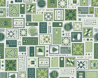 Green Letters - Quilty Little Christmas line by Kimberbell by the yard