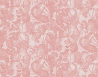 Seascape by Maywood Studios shells pink by the yard