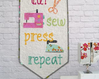 Cut Sew Press Repeat paper pattern by Tied with a Ribbon