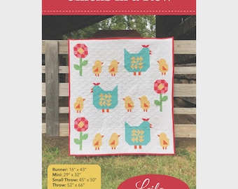 Chicks in a Row paper pattern by Leila Gardunia