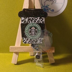 Coffee Scrubs Rubber Gloves Badge Reel