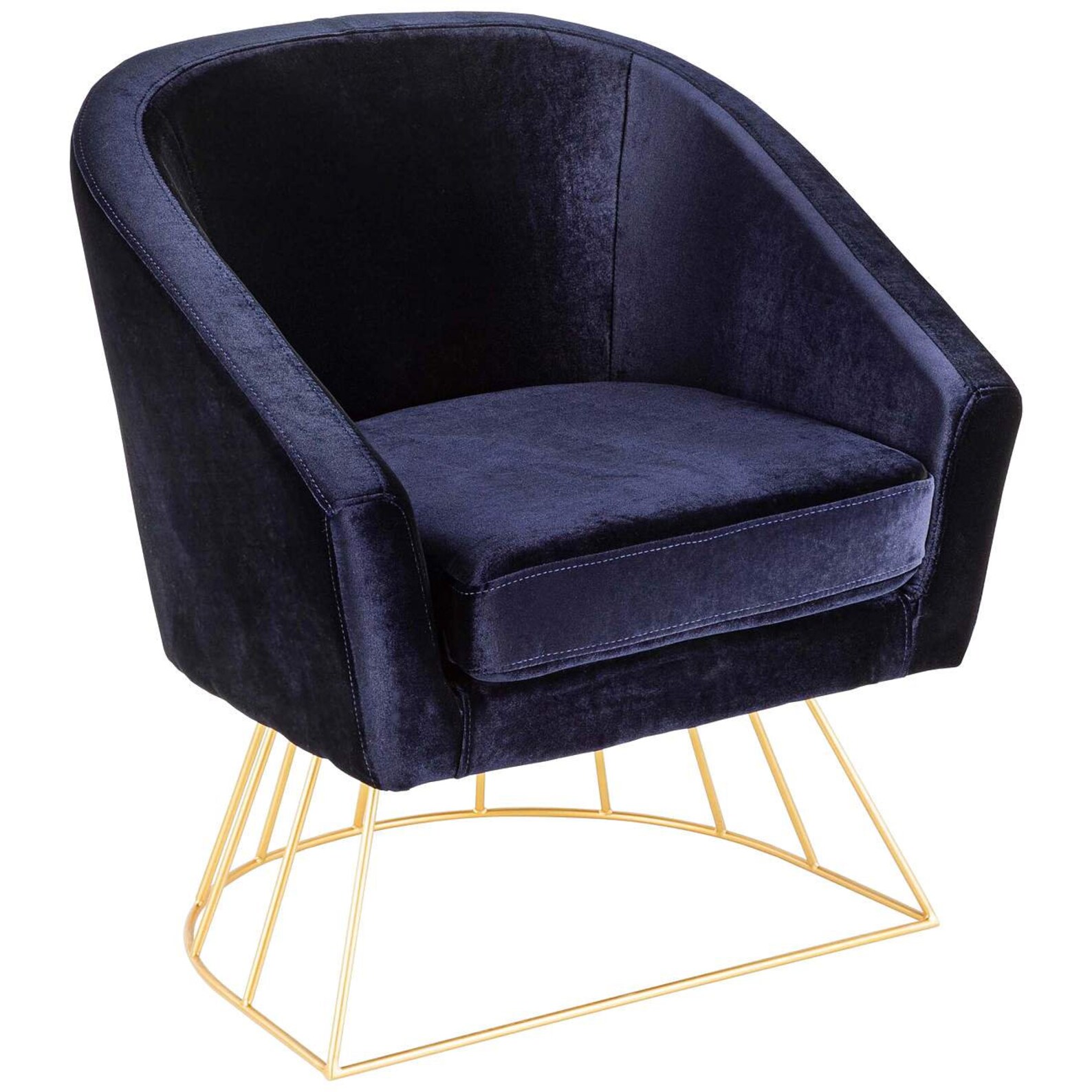 Royal blue velvet accent chair Etsy