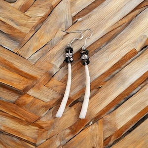 Beaded Dentalium Earrings