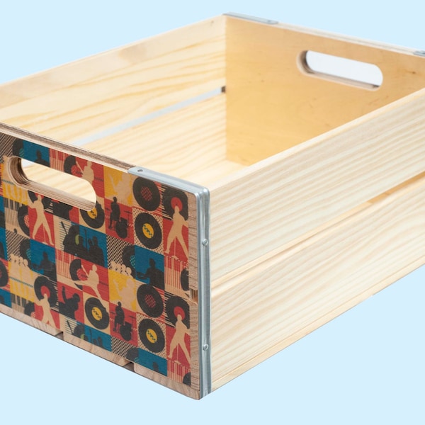 Vinyl Record Crate | Record Storage | Wooden Box