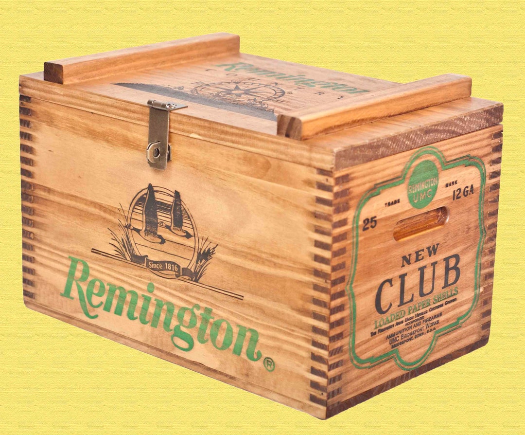 Remington Ammo Box Wooden Box Ammo Crate Wood Box Etsy