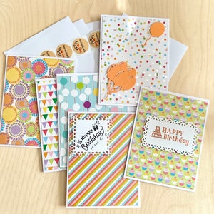 Birthday Cards | Blank Birthday Cards | Greeting Cards | Handmade Cards Sets | Set of 6 Cards