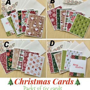 Christmas Cards | Blank Christmas Cards | Greeting Cards | Holiday Cards |Handmade Cards Sets | Set of 6 Cards | Set of 8 Cards